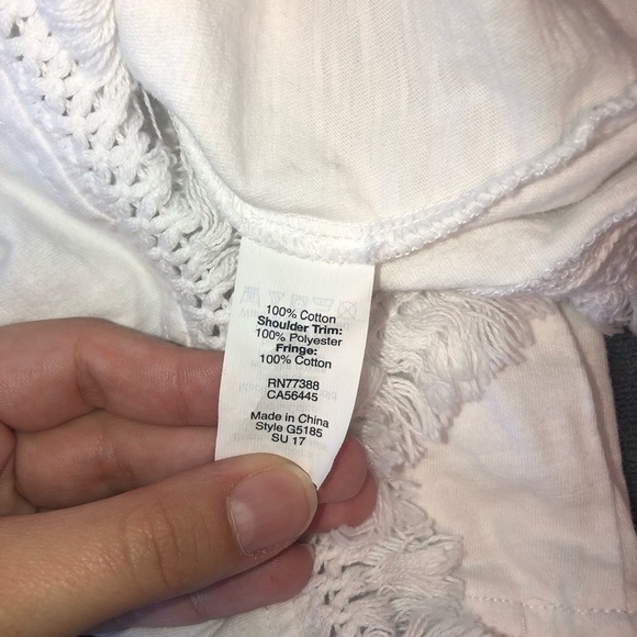 J Crew Factory White Fringe Tank Top - Picture 8 of 8